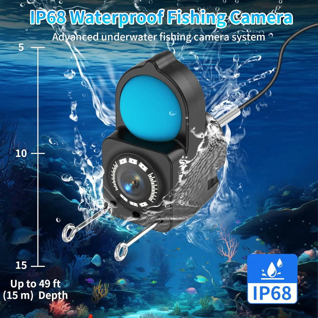 Portable Fish Depth Finder Water Handheld 1080P 4.3 Inch LCD Fish Finder Waterproof Underwater Fishing Camera With Night Vision