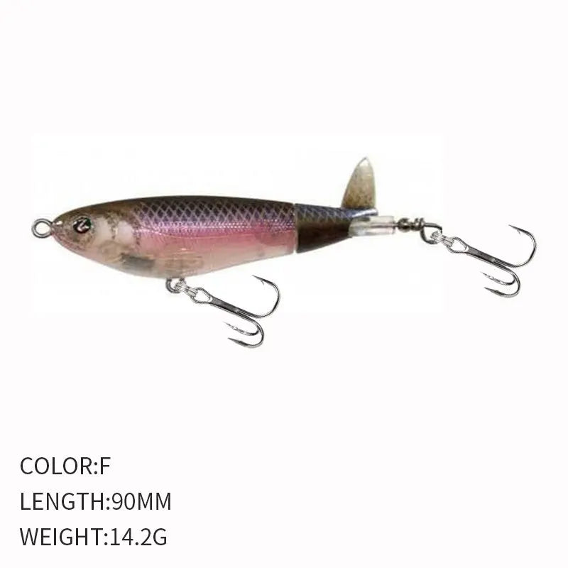 Pesca Topwater Whopper Plopper Popper FIshing Lure 90mm 15g Artificial Bait Hard Plopper Soft Rotating Tail Fishing Tackle Geer