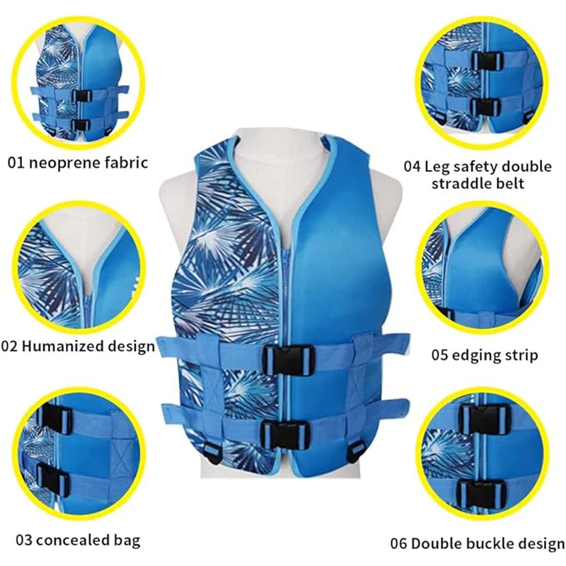 Life Jacket Vest For 50-260LB Adults And Kids,Water Sports Buoyancy Aids Suitable For Fishing,Sailing,Surfing,Boating,Kayaking
