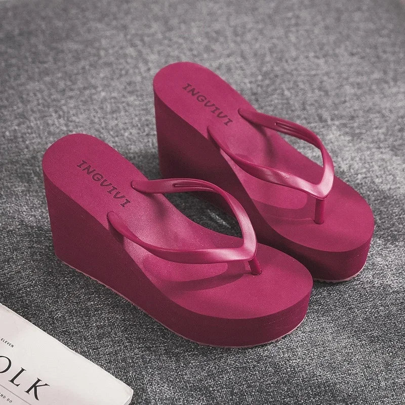 Womens Shoes Comfort Summer Women Wedge Platform Slippers Outdoor Sports Beach Flip Flops Opened Toe Casual Shoes 2023