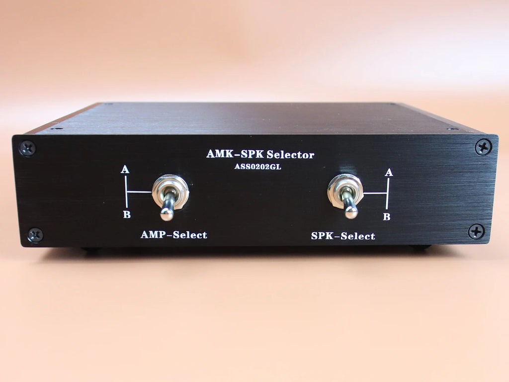 Speaker Amplifier Switcher Stereo Home Audio Selector Switch Box Banana Plug Silver Plated Audio Cable