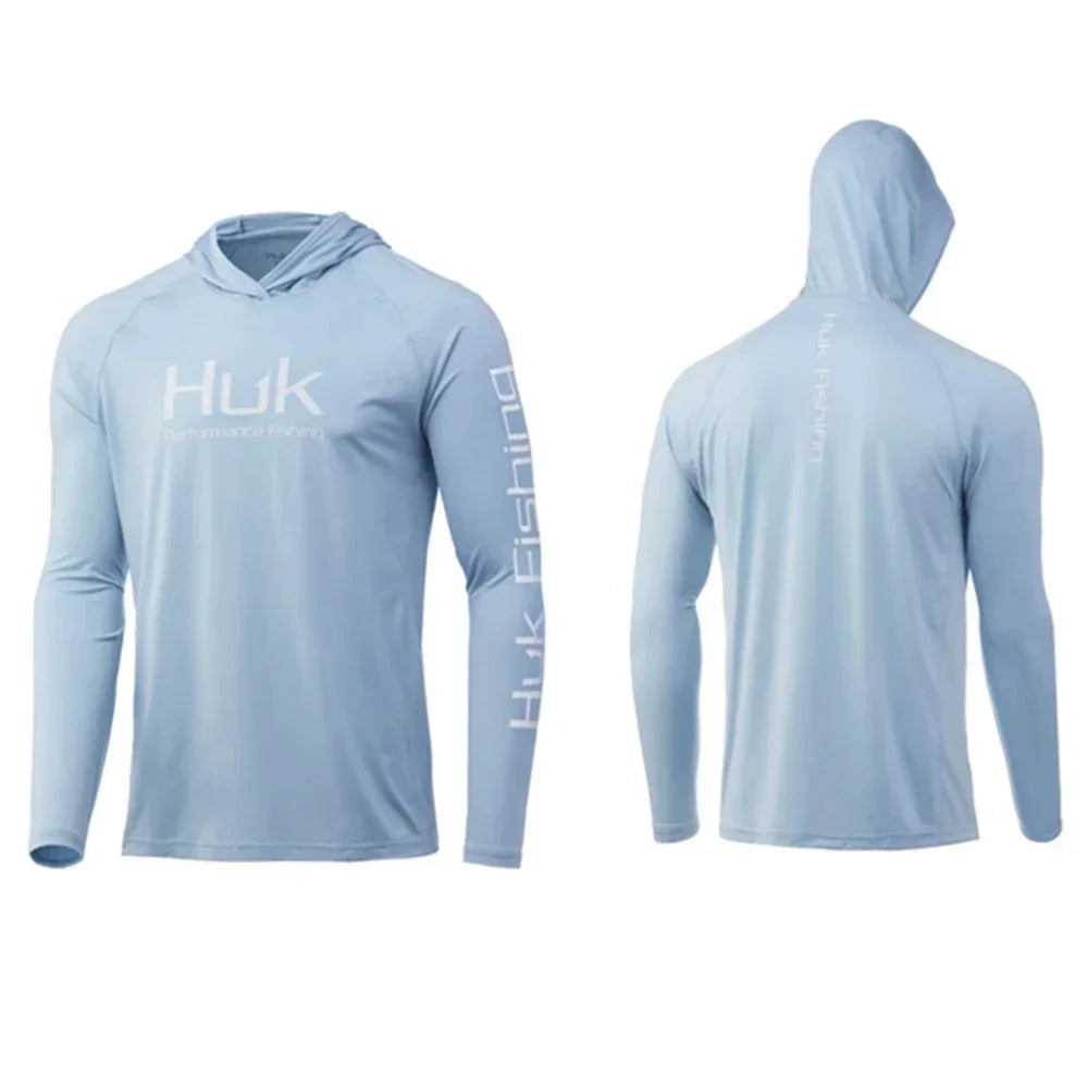 Fishing Apparel Clothing Men Long Sleeve Fishing T-shirt Sun Protection Uv Breathable Hooded Angling Camisa De Pesca