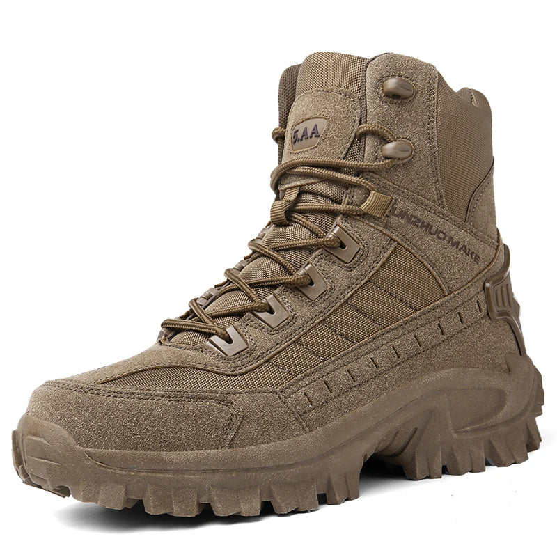 Men's Desert Combat Boots Outdoor Non-slip Tactical Boots Hiking Desert Ankle Hunting Shoes Work Safty Men Boots Botines Zapatos