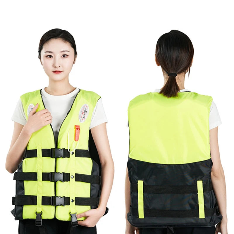 Life Jacket For Adults Children, Water Sports Safety Men Women Life Vests For Water Skiing Rafting Surfing Kayaking Lifeguard