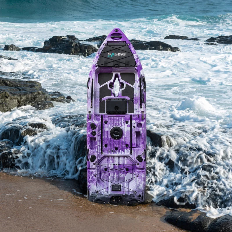 9.5ft Fishing Kayak Ultra Wide Stable Rotational Modular Plastic Canoe For Water Sports Surfing Pack Kayaks
