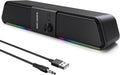 SENZER Computer Speakers-Gaming Speaker with Stereo Sound,PC Sound Bar for Laptop Desktop Monitor (Bluetooth & 3.5mm Aux)