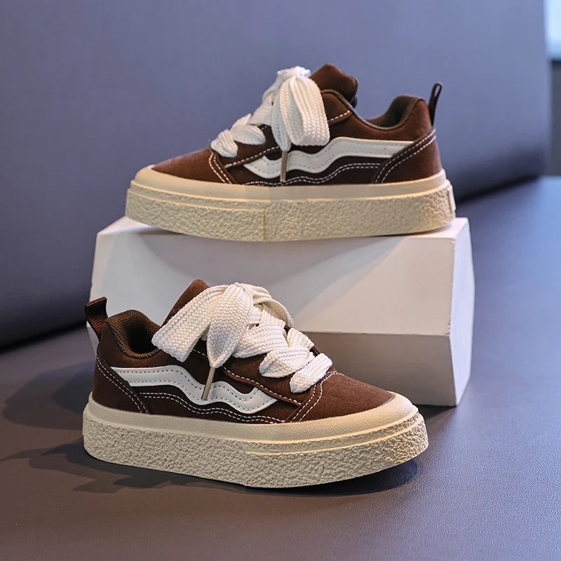 Kids Sneakers Fashion Round Toe Comfortable Fashion Non-slip Sports Shoes for Toddlers Children Soft Soled Casual Versatile Shoe