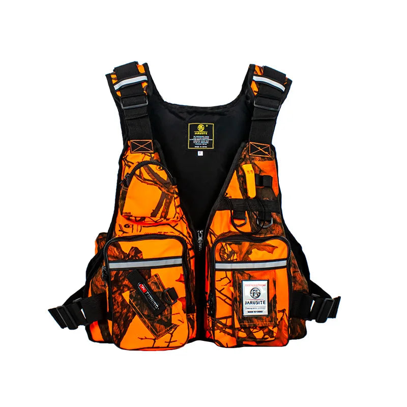 ZWICKE Professional Angling Lifejacket BuoyancyVest Multi-Pocket with Bottle Holder for Kayaking, Boating and Other Water Sports