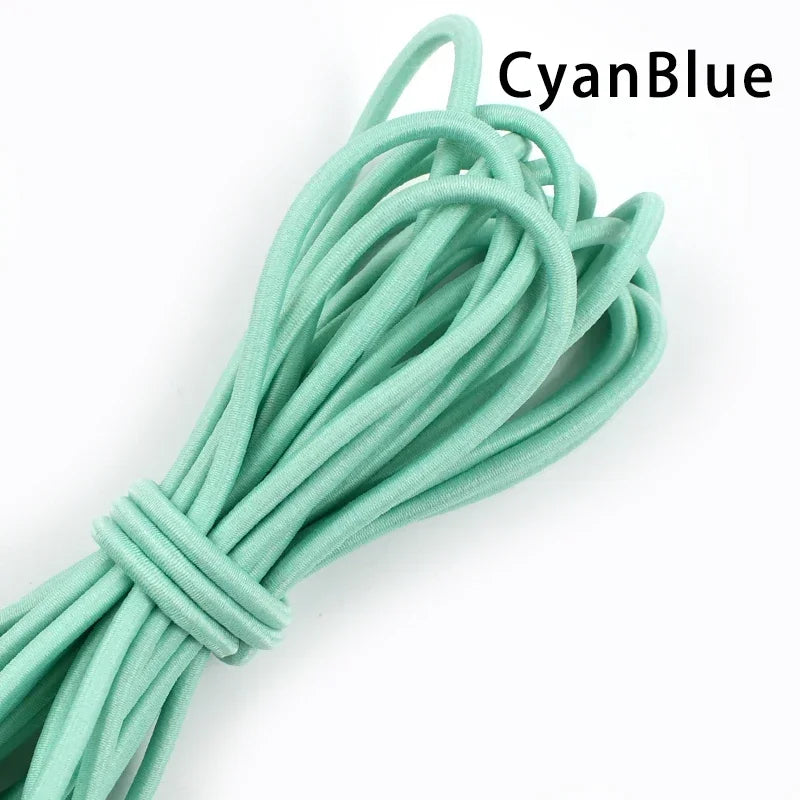 5/10Meters 4mm Elastic Bands for Hairband Sewing Stretch Rubber Tapes Rope Belt Spring String Cords DIY Clothes Accessories
