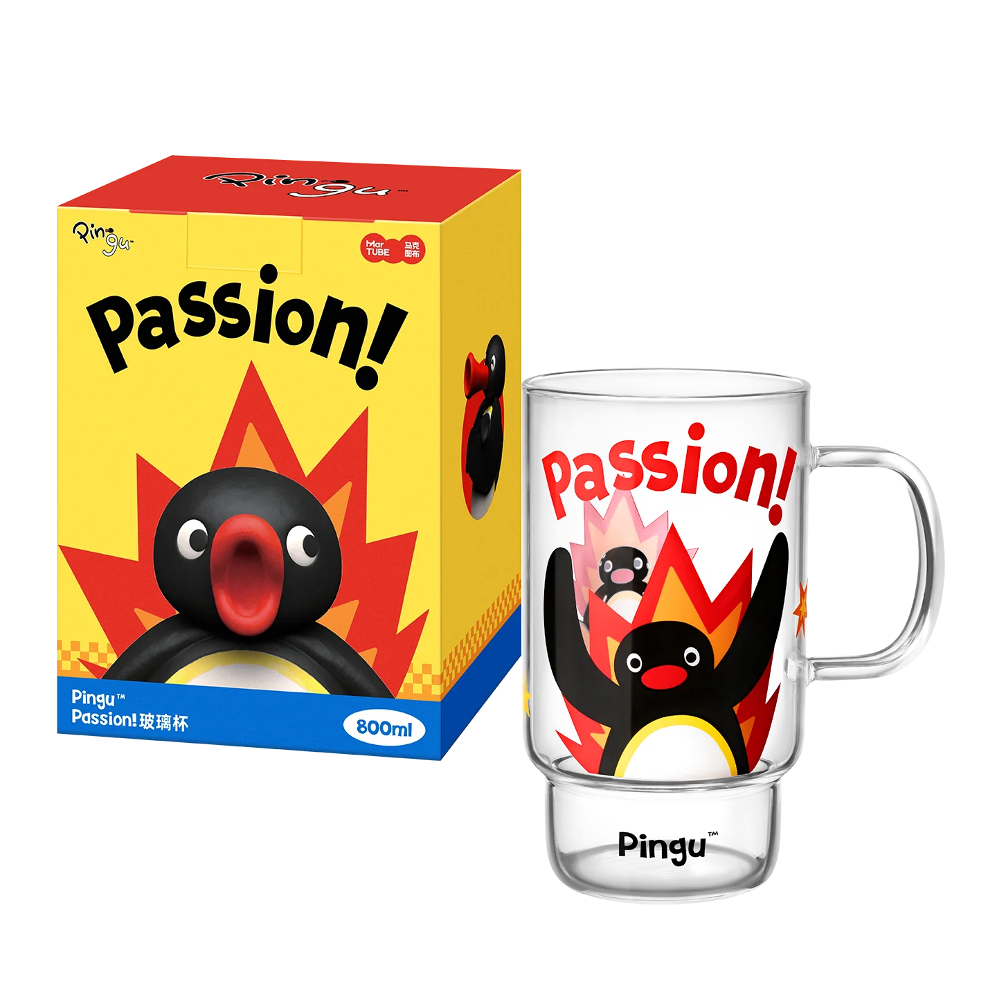 In Stock Pingu Cup Pingu Summer Style Water Cup Pingu Glass Portable Mug Children'S Sippy Cup Customized Gift Ornament