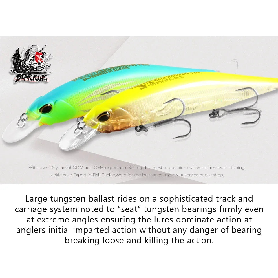 BEARKING 12cm 18g hot model fishing lures hard bait 10color for choose minnow quality professional minnow depth1-1.8m