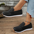 2026 New Shoes for Women Summer Black Casual Flats Ladies Fashion Leather Soft Sole Non-Slip Feminino Sports Shoes