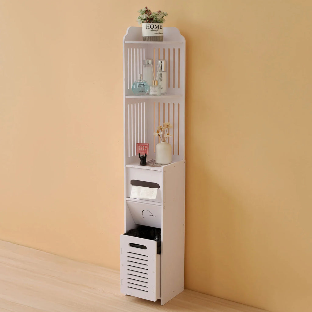 Floor Cabinet Multifunction Bathroom Toilet Storage Shelf Organizer Home Furniture 22x20x120cm
