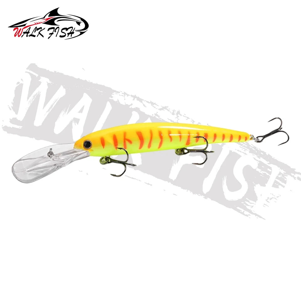WALK FISH Deep walleye Trolling Fishing Lure Wobbler 12cm 20g Floating Crankbait Minnow Bass Pike Bait Depth 0-6m Fishing Tackle