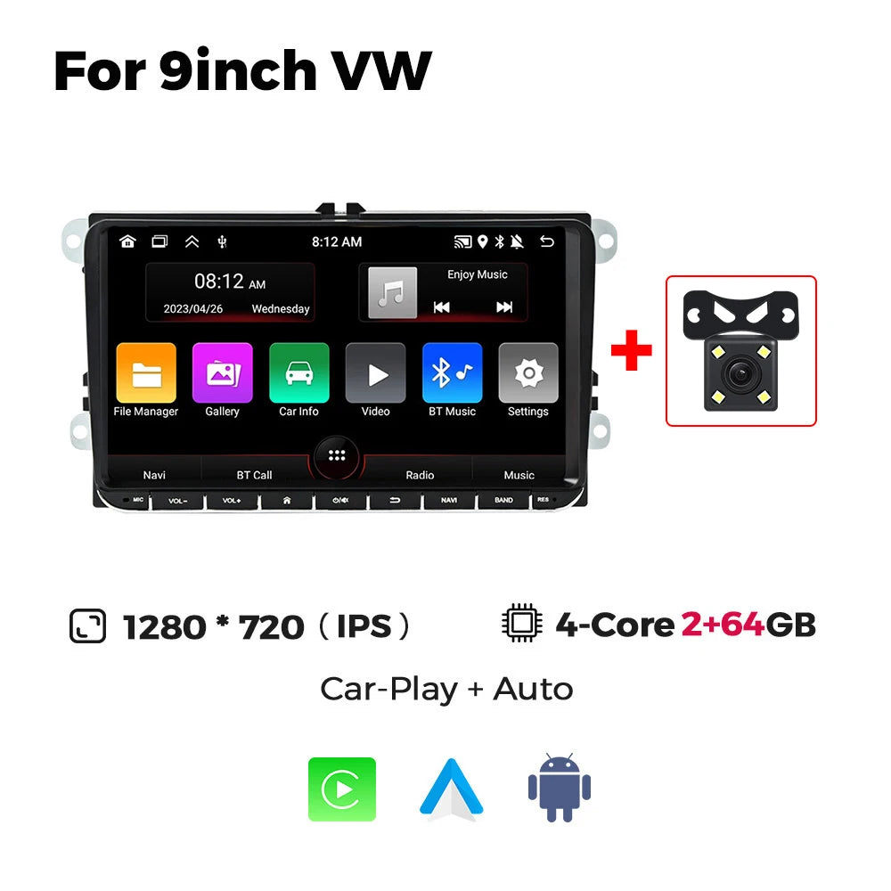 Android car radio GPS carplay stereo multimedia player suitable for General Motors VW AMAROK PASSAT B7 B6 GOLF 6 car accessories