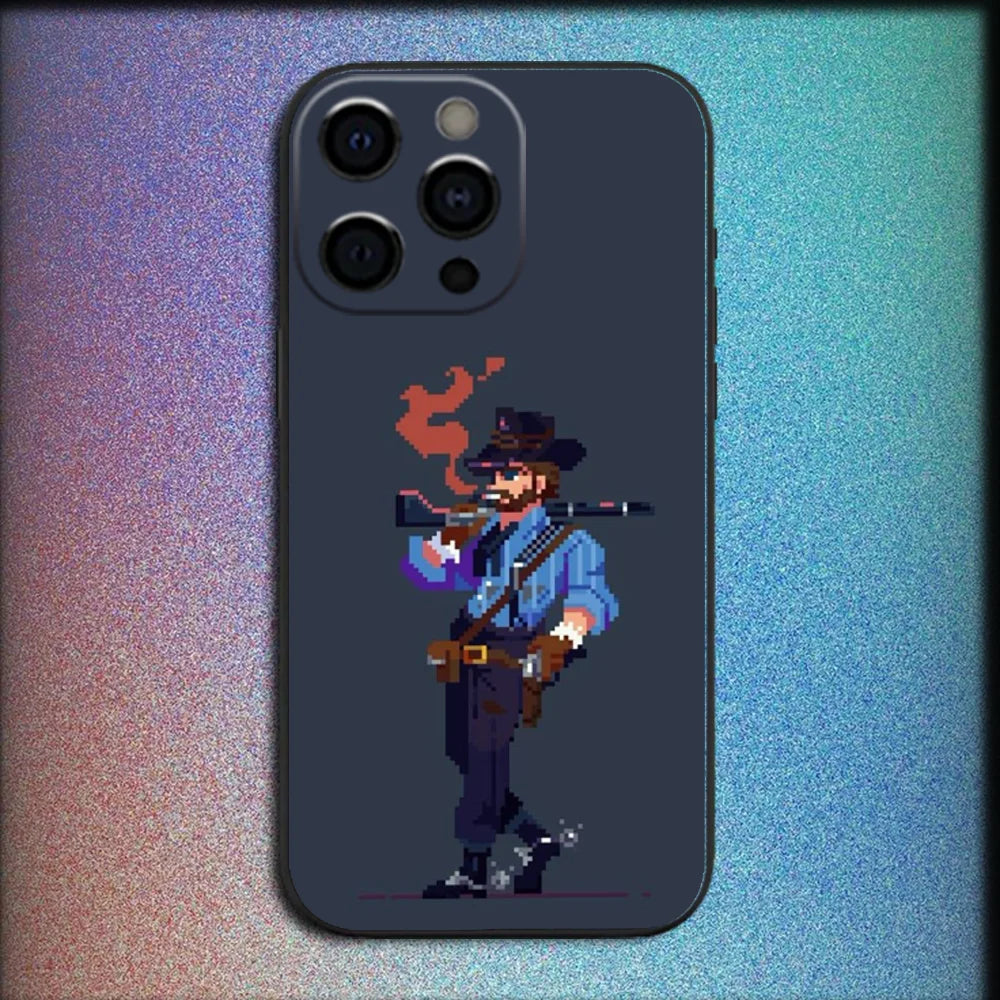 R-Red Dead Redemption RDR 2 Phone Case For iPhone 16,15,14,13,12,11,Pro,X,XS,Max,XR,Plus,Mini Soft Black Cover