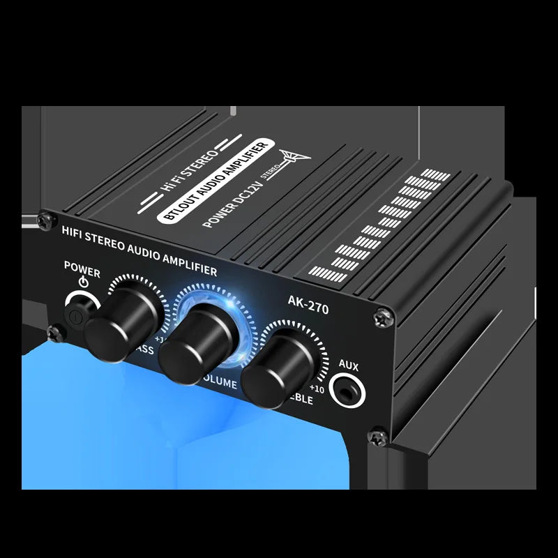 Car Speaker Mini Amplifier 2 Channel DC12V Tweeter Stereo Car Computer Mainstream Audio Equipment MP3 Mobile Phone Input