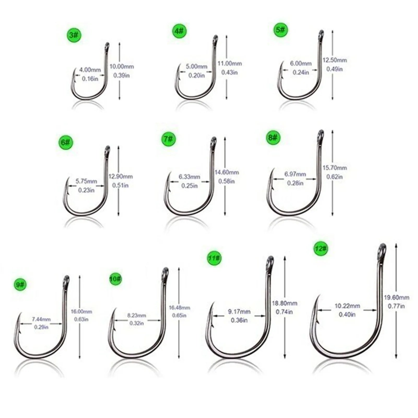 100pcs Fishing Hook Stainless Steel Carbon Fishing Hook With Loop Sharp Barbed Boxed Fishing Hook Set Sea Fishing Accessories