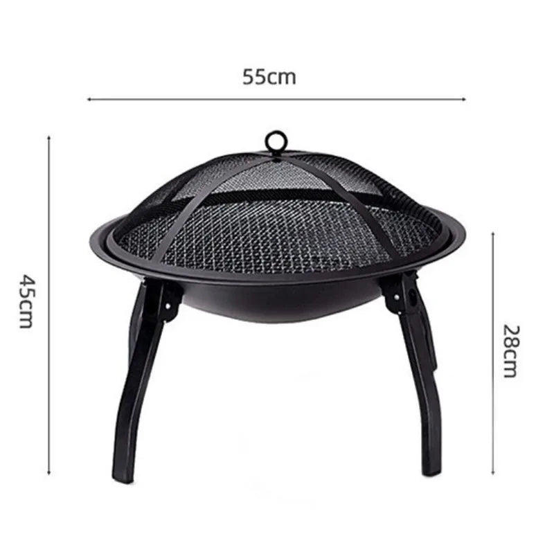Outdoor Camping Cooking Wood Stove Household Removable Circular Grill Firewood Burner Travel Portable Camp Cooking Supplies