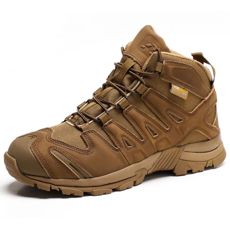 Hiking shoes Men waterproof hunting Boots Cow Leather Tactical Desert Combat Ankle Male working mountian trekking Sneakers
