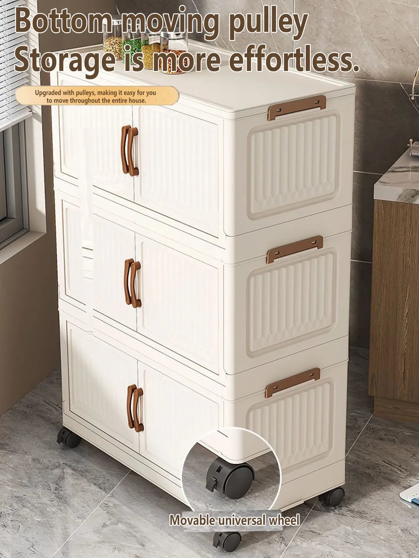 Home Bathroom Vanity Drawer Storage Cabinet Sundries Organizer for Bedroom Kitchen - Compact Utilitarian Furniture