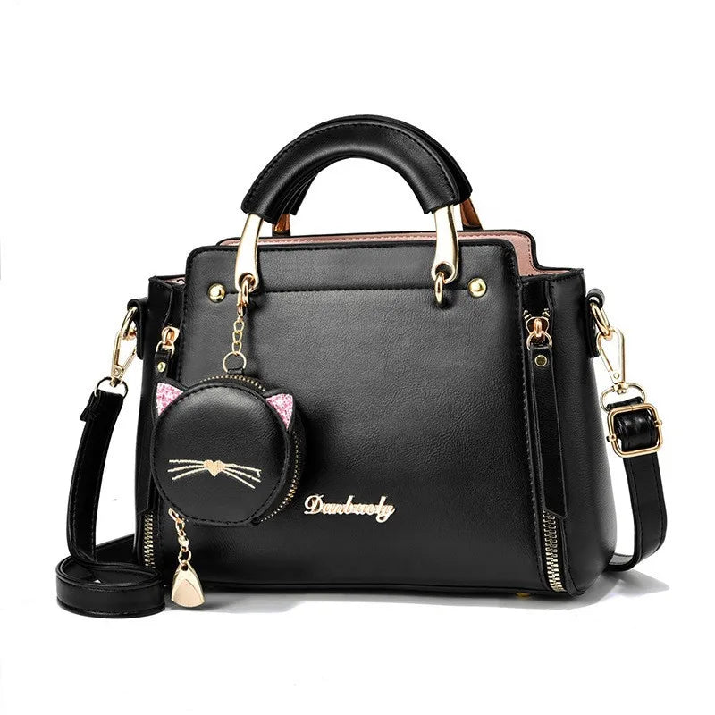 Women's bag new fashionable sweet handbag Korean version casual personality cat shoulder crossbody bag  SC051