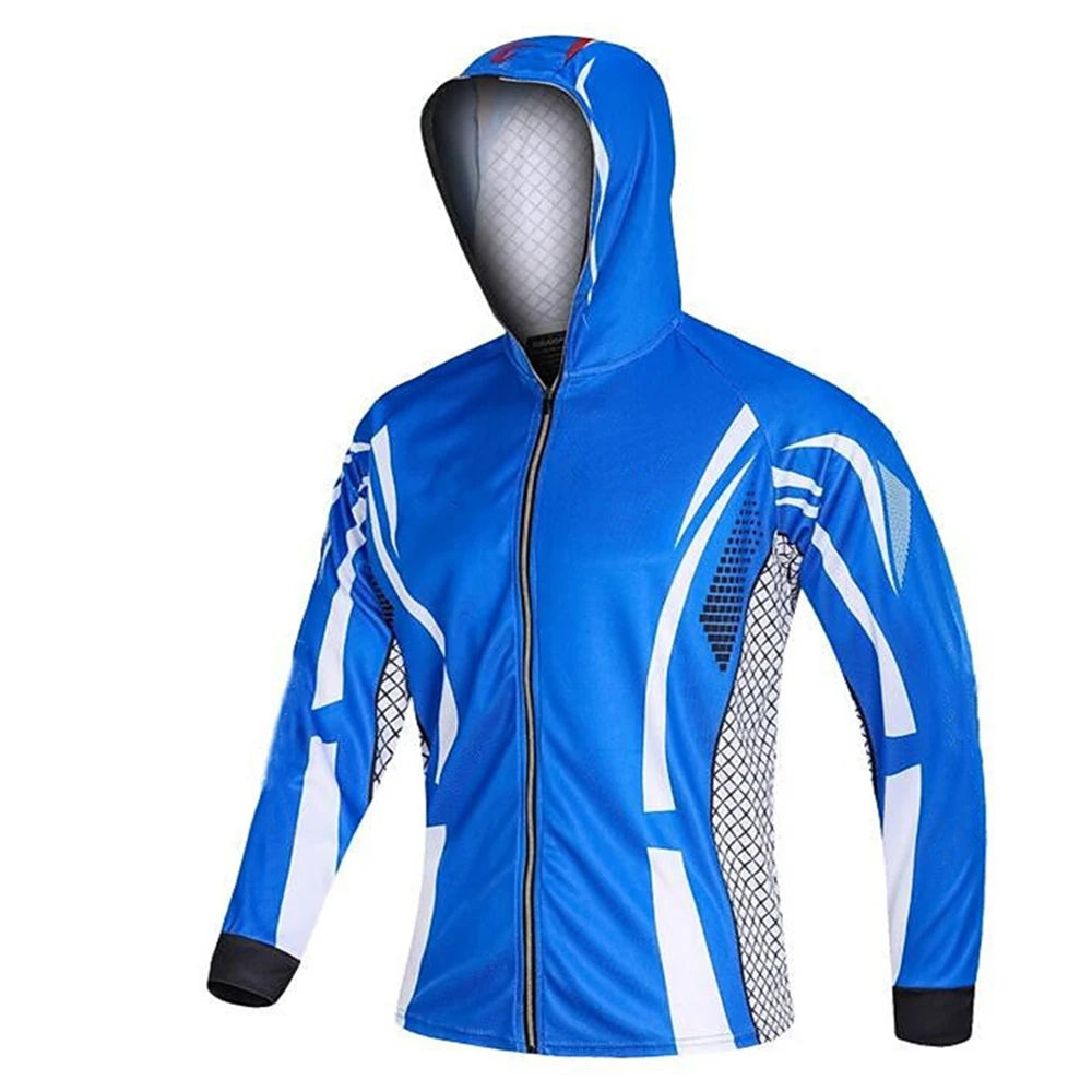 fishing clothes Quick Drying Sun Protection Fishing Shirts  2 Anti-UV Lightweight Fishing Jerseys  Hoodies For Men