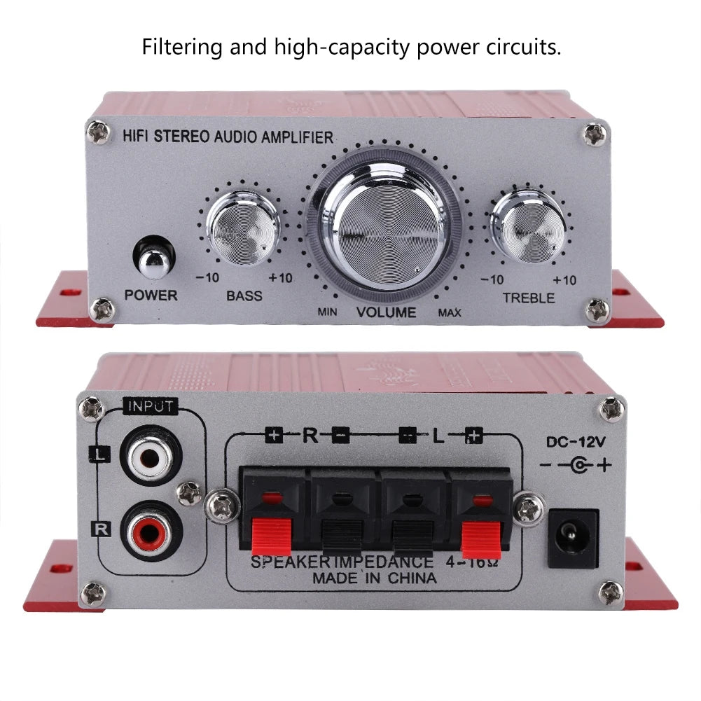 Car Speaker Digital Car Speaker Mini Car Auto Amplifier Mini Digital Car Auto Amplifier Hifi Audio Music CD DVD MP3 FM Player