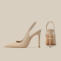 New high-heeled shoes for women with slim heels and pointed back, fashionable, versatile, comfortable commuting sandals