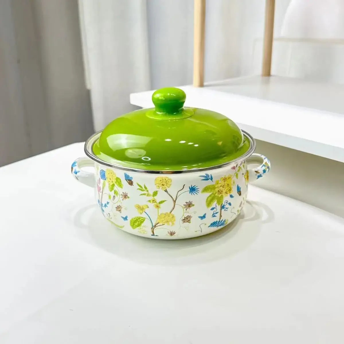 Enameled Pots and Pans Baby Complementary Food Bowl Cooking Pasta Pot Fruit Salad Bowl Induction Cooker Gas Universal Hot Pots A