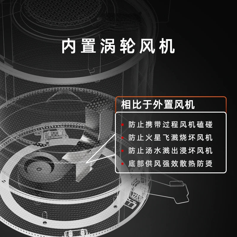 Firewood Stove Outdoor Grill Camping Hot Pot Dedicated Picnic Stoves Self-Driving Portable Fierce Fire Stove