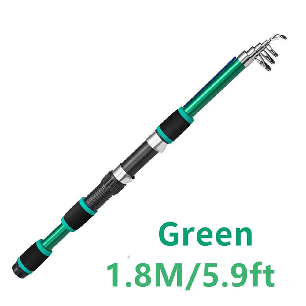 Fishing Pole Set Full Kits Telescopic Fishing Rod Reel For Combo Full Kit Rod Pole Spinn Reel Gear Set Carpfishing Accessories