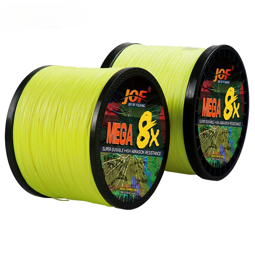 JOF Lure Braided Fishing Line 8 Strands 300M 500M Multifilament Fly PE Wire 18LB-78LB Strong Cord for Sea Bass Carp Accessories