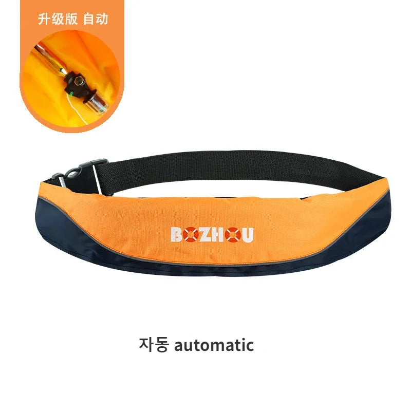 Fishing Life Jacket Manual Waist Belt Automatic Inflatable Buoyancy Portable Professional Fishing Adult Vest
