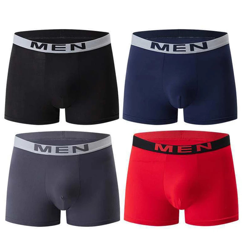 10Pcs Mens Boxer Briefs Underwear Seamless Skin Friendly Soft Breathable High Elastic Comfortable Male Underpants For Daily Wear