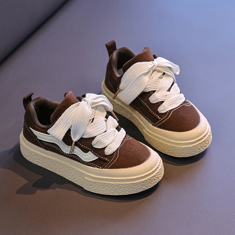 Kids Sneakers Fashion Round Toe Comfortable Fashion Non-slip Sports Shoes for Toddlers Children Soft Soled Casual Versatile Shoe
