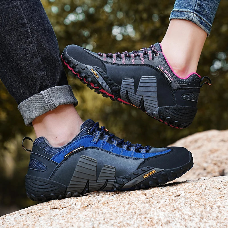 Outdoor Lover Trekking Shoes 2025 Men Waterproof Hiking Shoes Mountain Boots Genuine Leather Woodland Hunting Tactical Shoes