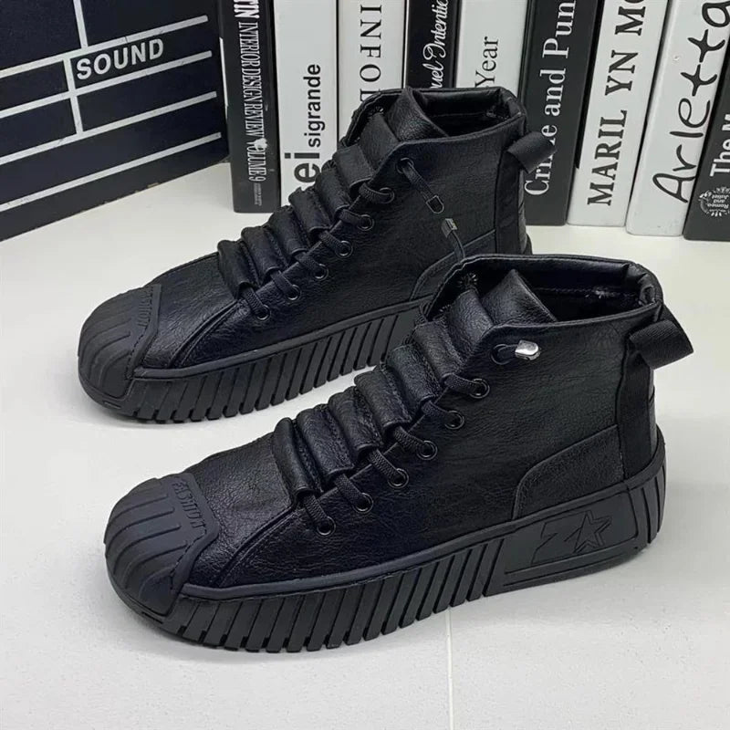 Autumn and Winter Men Boots Increased Boots Lace-up Casual Shoes Board Shoes High Quality Outdoor Boot British Style New