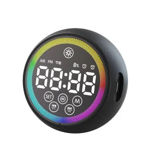 Timed Alarm Clock Bluetooth Audio and Voice Broadcast Portable Touch Screen Student Clock Speaker Wireless