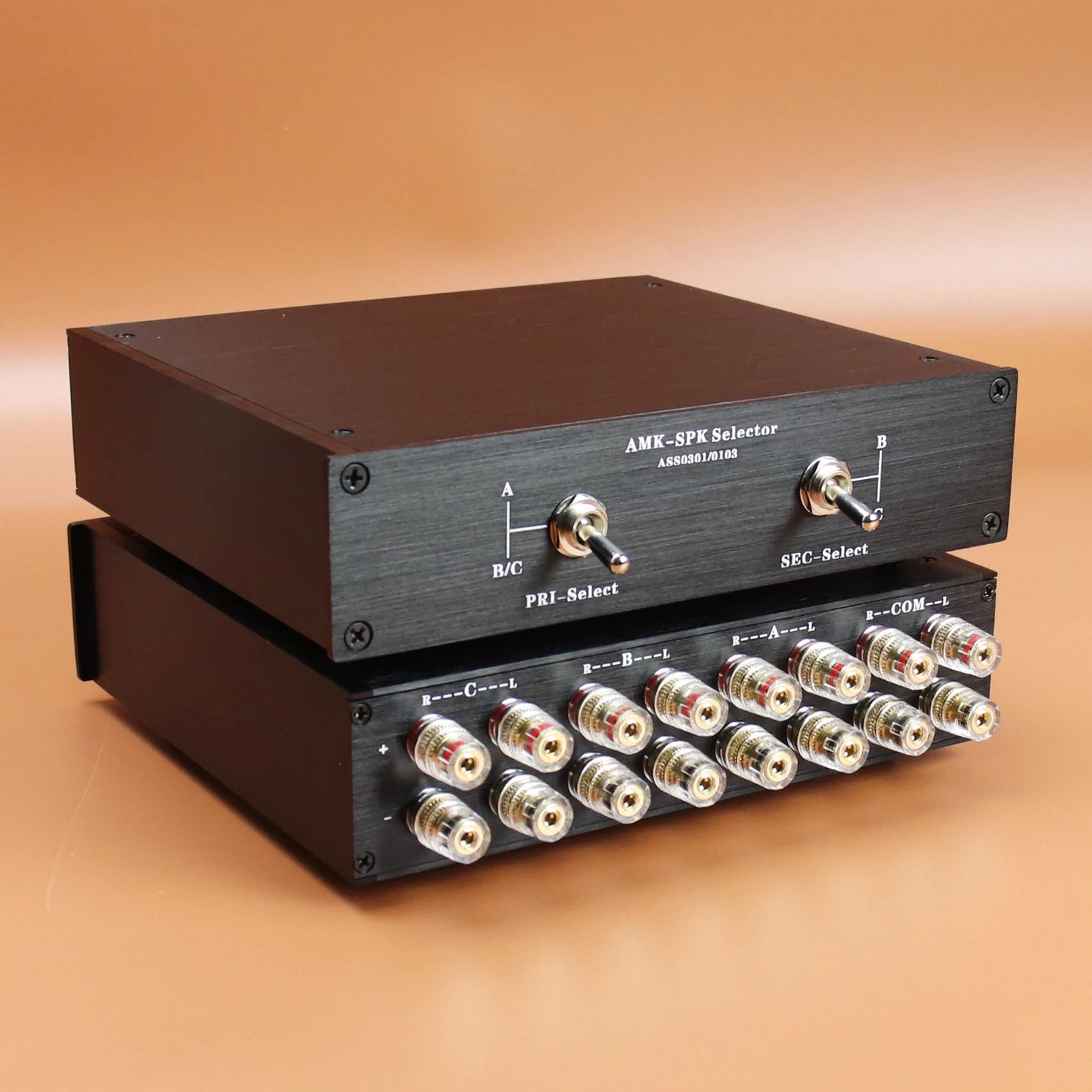 Speaker Amplifier Switcher Stereo Home Audio Selector Switch Box Banana Plug Silver Plated Audio Cable