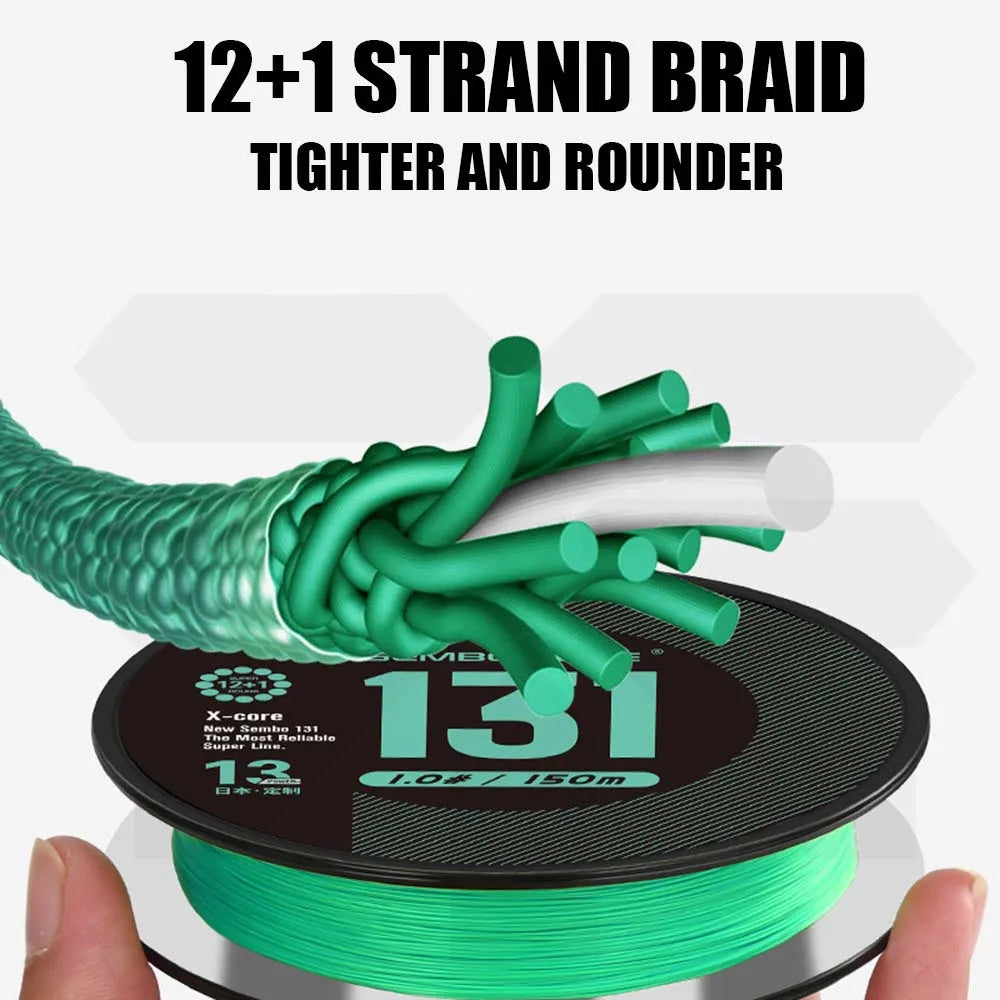 SEMBO 131 Braid Pe Fishing Line Super Strong Braided Line Japan Multifilament Wire For Carp Bass Fishing Line 150M/200M