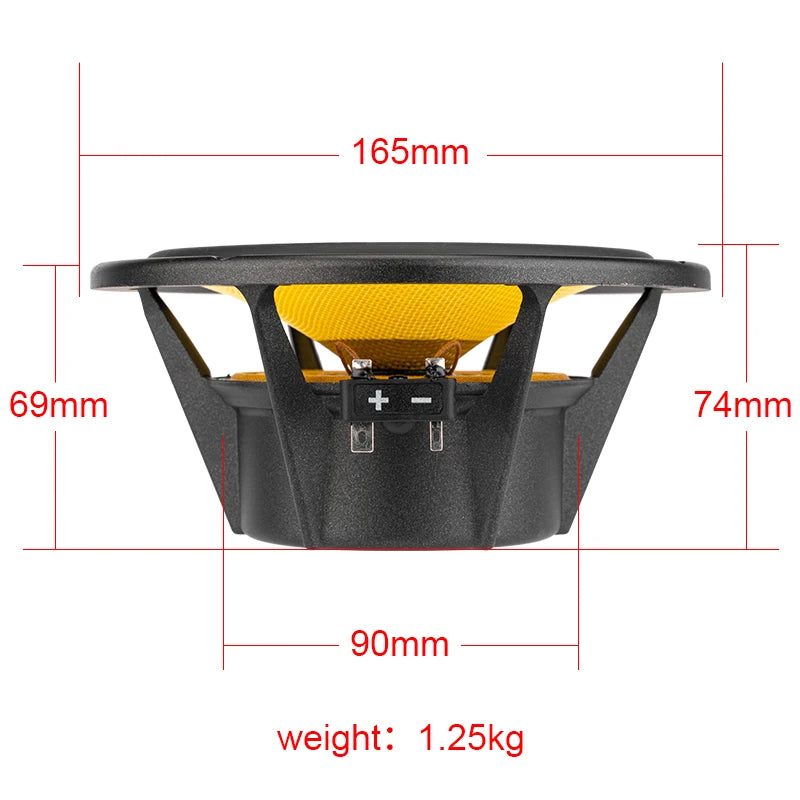 A set of high-quality 6.5-inch car speakers, 160W high-fidelity car stereo, lossless modification of tweeter and woofer.