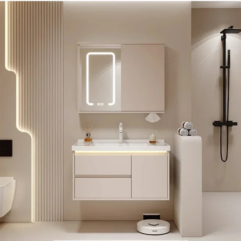 Mirrors Storage Muebles Para El Hogar Maderaa Home Furniture Ceramics Toilet Cabinets Washbasin Vintage Vanity Light Cabinets