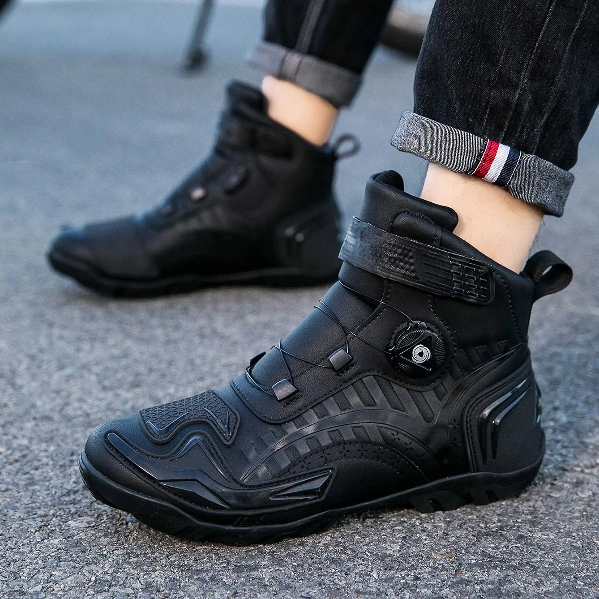 Motorcycle Boots Men Motor Motorbike Riding Shoes Anti-fall Motorcycle Shoes Motocross Off-Road Racing Boots