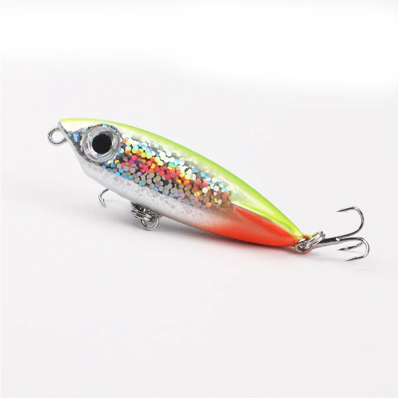 1 Pcs Top Water Pencil Fishing Lure 5cm 3.1g Floating Dog Walking Wobblers Tackle Artificial Hard Bait With  For Bass
