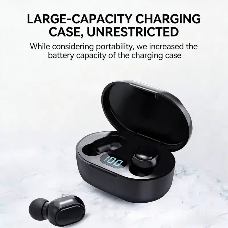 E6S Wireless Earbuds Bluetooth 5.2Headphones Active Noise Cancelling Earphones with Built-in Mic 30H Playtime for iPhone Android