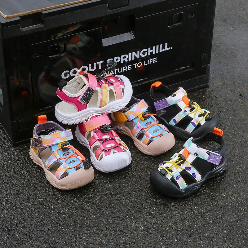 Kids Sports Sandals for Boys Girls 2025 Summer New Toddler Beach Shoes Non-slip Lightweight Versatile Chic School Outdoor Shoes