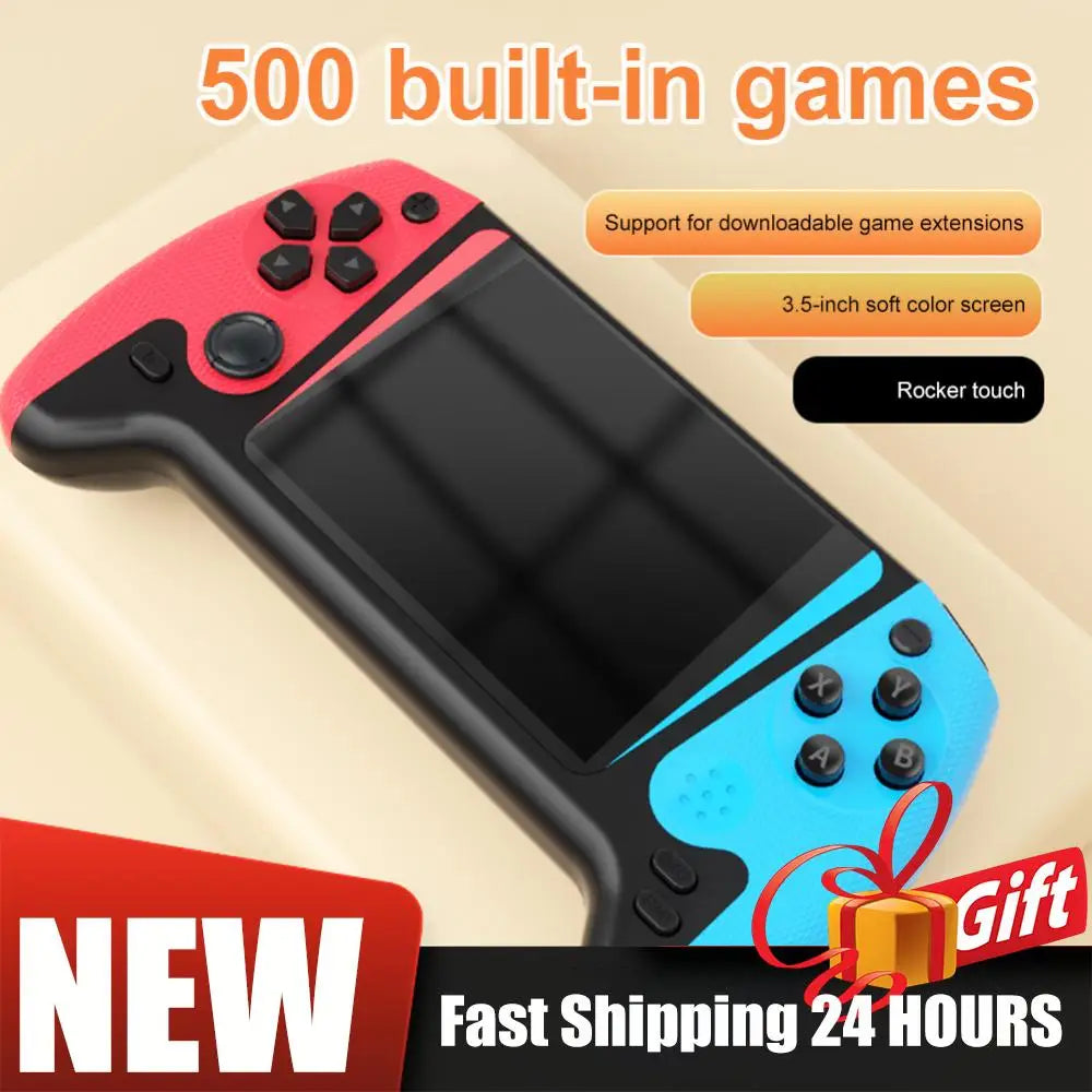 LCD Screen Retro Handheld Video Game Console Included 500 Classic Games TV Connect Nostalgic Game Console for Single Player