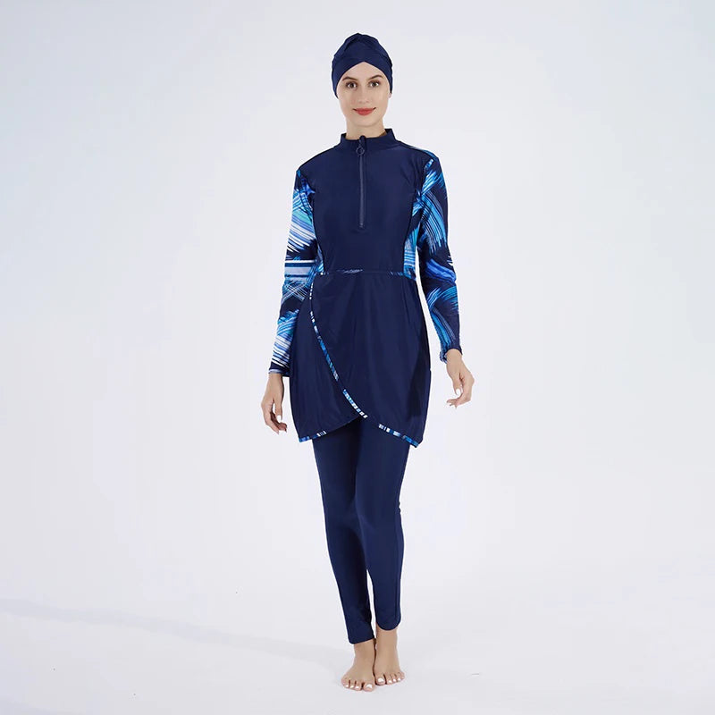 Muslim Modest Swimwear Hijab Burkini Swimsuit Women Islamic Cover Ups Long Sleeve Swimming Suit Hijabs For Woman Swim Bathing