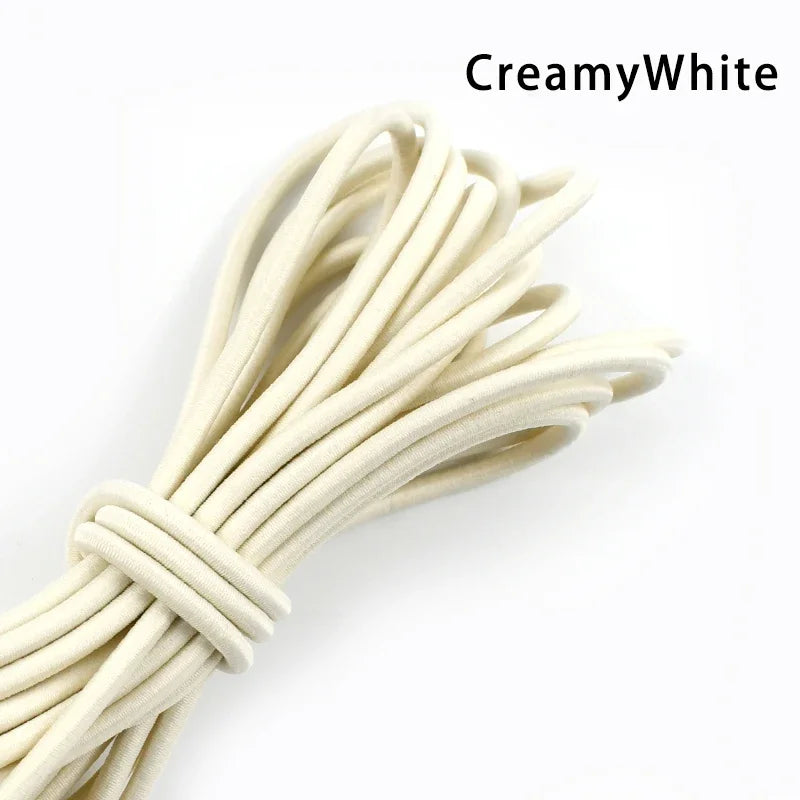 5/10Meters 4mm Elastic Bands for Hairband Sewing Stretch Rubber Tapes Rope Belt Spring String Cords DIY Clothes Accessories